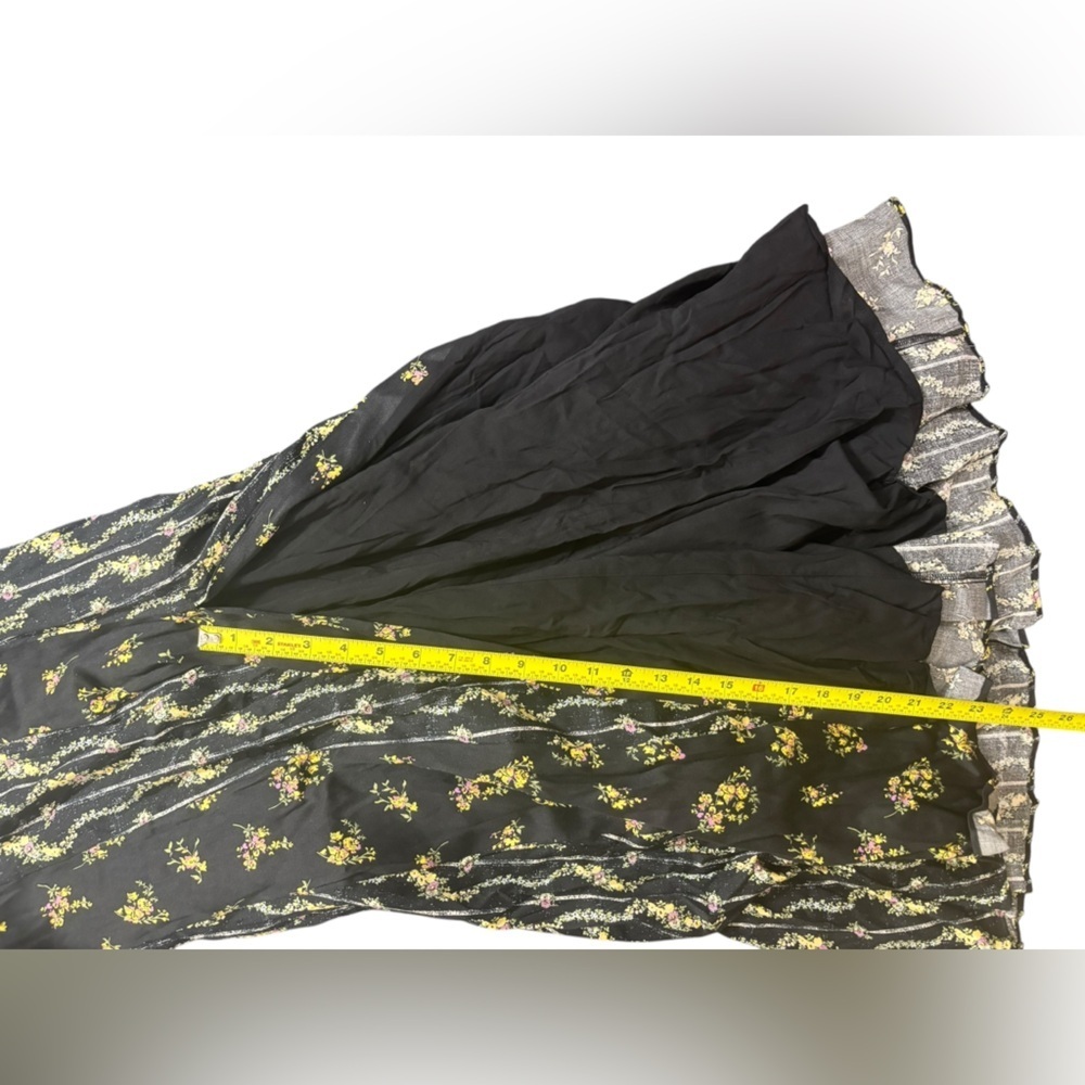 Free People Black and Gold Backless Sundress size 4 - Picture 7 of 9